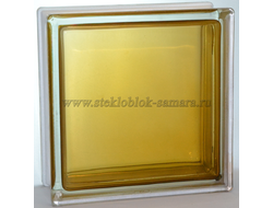 Стеклоблок Vitrablok окрашенный внутри гладкий коричневый