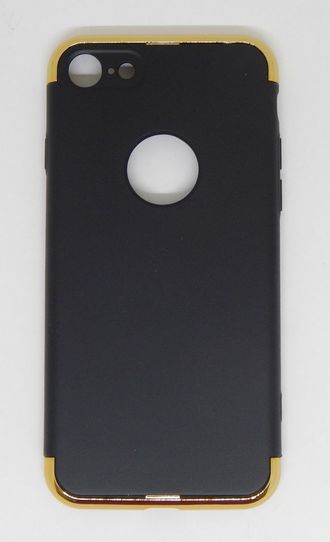 Защитная крышка iPhone 7 с вырезом под логотип, золотисто-черная