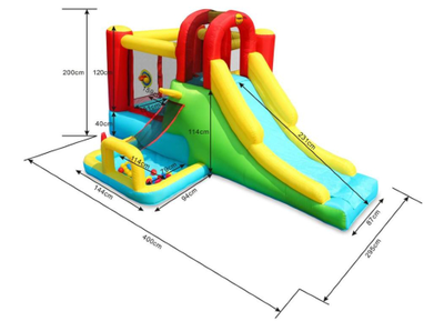 Надувной батут с горкой «Приключение»