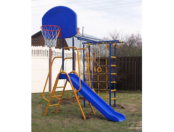 Уличный комплекс Веселый непоседа "Малыш-Дачник" с горкой, сеткой и баскетбольным кольцом в Воронеже