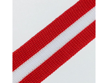 Лампасы №122 красный белый красный 2,5см 10 метров