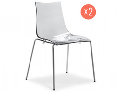 Комплект прозрачных стульев Zebra Antishock 4 legs Set 2