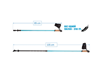 Палки для скандинавской ходьбы "Альфа Каприз" NWS-114А