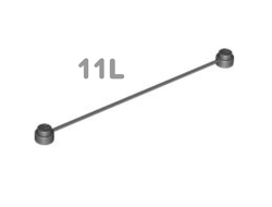 String with End Studs 11L Overall 8.6 cm, Black (x127c11 / 4109714 / 4295417 / 4528331 / 6037558 / 6096955)