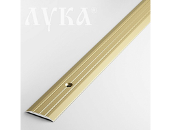 Порог-стык УЗКИЙ ПС 01 1800мм 02л золото-люкс (25*3мм) Лука  [55463]