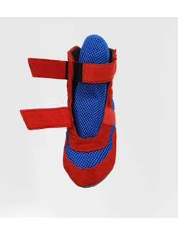 Борцовки для самбо ВФС BRAVEGARD Ascend на липучке красно-синие