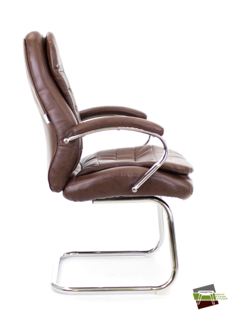 Кресло для посетителей Everprof Valencia CF Экокожа Коричневый