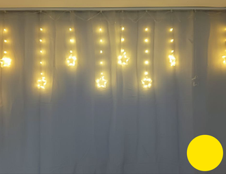 Гирлянда улица/ помещение "Бахрома" #А103 цвет: теплый, размер 300х60см. , 100 LED-ламп.