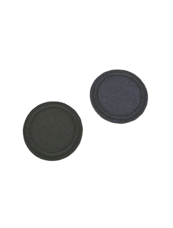 Термоаппликация однотонная круг, черный 30*30 мм