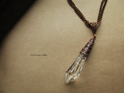 Волшебный Кристалл "Огонь и Лёд". Кулон-маятник в стиле фэнтези из коллекции волшебных украшений "Винсенто"