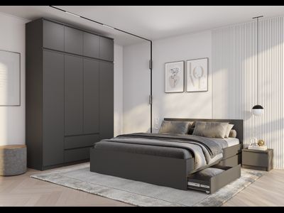 Спальный гарнитур «Симпл» Графит (BTS)