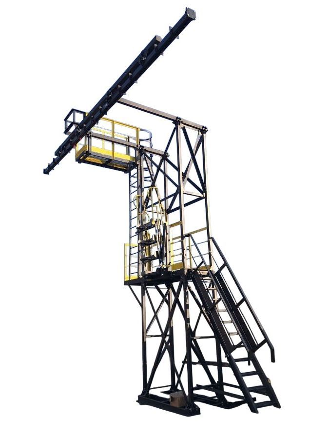 Площадка обслуживания ПО-3,0 (2000х1000) с ЖАЛ4000-СП-Р-Э установка на раму с пригрузом