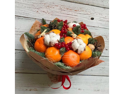 Новогодний букет из мандаринов