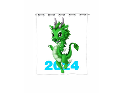 Штора в ванную год Дракона №6