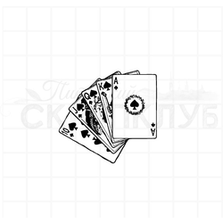 Штамп для скрапбукинга Игральные карты