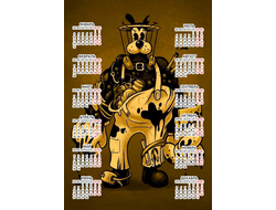 Календарь настенный Бенди и чернильная машина №1