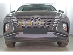 Защита радиатора Hyundai Tucson 2021- chrome низ PREMIUM