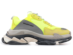 Balenciaga Triple S Neon Yellow Grey