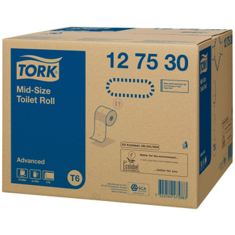 Туалетная бумага в рулонах Tork Mid-size Advanced 127530 2-слойная 27 рулонов по 100 метров