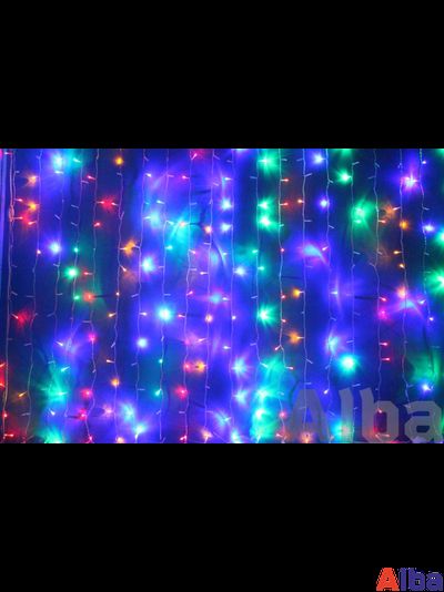 Гирлянда-нить 10 м, 220В, МУЛЬТИ, IP65, провод ПВХ, статика