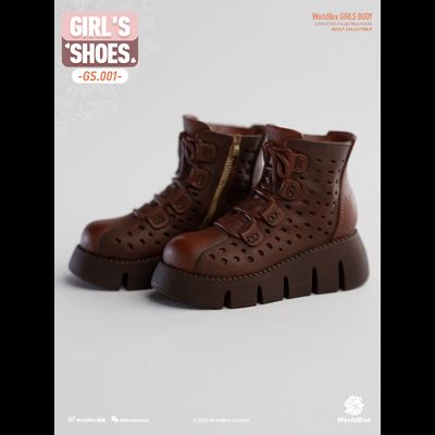Женские ботинки (коричневые) 1/6 Clothing set Shoes (gs001) - Worldbox