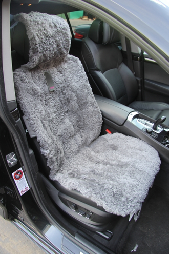 Накидка из кусков овчины на сиденье автомобиля короткий ворс (РОССИЯ)