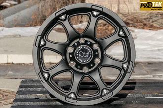 Комплект дисков R17 9,0J ET+12 6*139,7 Black Rhino Glamis Черный матовый (R696)