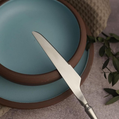 Ложка столовая 19,5 см матовое серебро