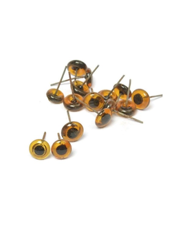 Стеклянный глаз для игрушек, 7 мм, коричневый цвет