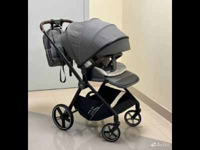 Детская коляска Luxmom A2 (реверсивный блок) Серый