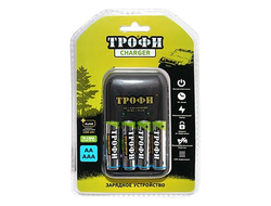 Зарядное устройство Трофи TR-120 AA + 4 аккумулятора АА HR6 2300mAh 824122