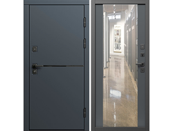 Дверь входная Тренд Графит с зеркалом
