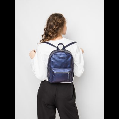 Женский кожаный рюкзак Anzolla Premium blue chameleon 
(арт. 3040-58)