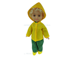 Кукла в осенней куртке (цвет желтый)