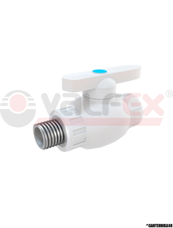 Кран шаровой комбинированный пп 20х1/2 25х3/4 Valfex наружная резьба для подключения смесителей