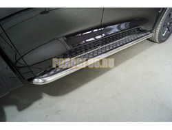 Пороги с площадкой 60,3 мм ТСС для Great Wall POER 2021-2024 / 2025-