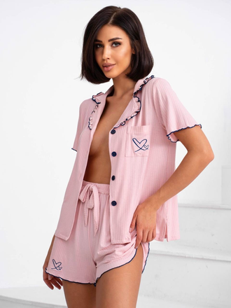 Домашняя одежда Виктория Сикрет с сердечком цвет розовый