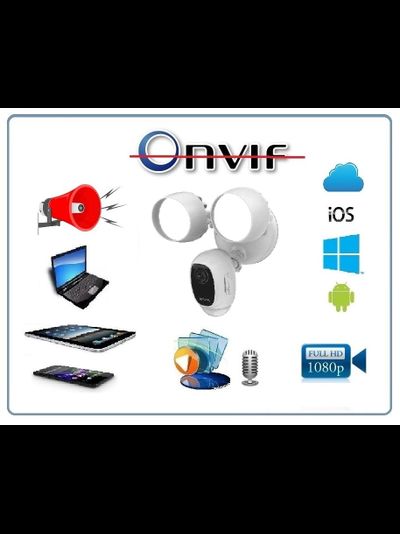 EZVIZ CS-LC1C-A0-1F2WPFRL (2.8mm) уличная WiFi видеокамера с сиреной 100 дб., встроенный микрофон и динамик + светильники, с DVR. Full HD 2 Mp