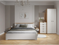 Композиция спальни ЭМИЛИЯ Дуб Крафт золотой/Меренга