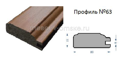 Профиль МДФ на фасаде комода "Премьера-7"