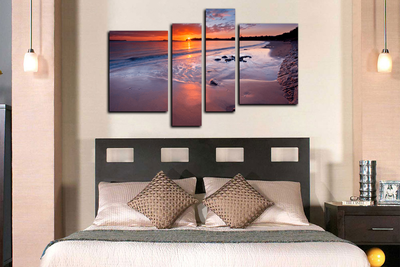 Модульная картина "Закат в раю"