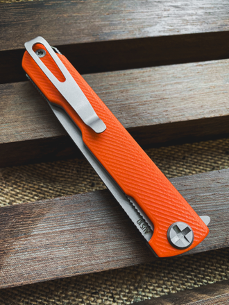 Складной нож Single EVO (дол, сталь AUS10, оранжевый G10)