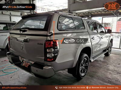 Кунг Alpha GSS на Mitsubishi L200 2015-2018 и рестайлинг 2019-2020-2021-2022 серебристый U25