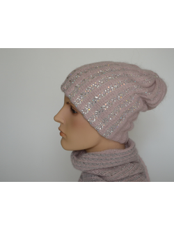Женская итальянская шапка Vizio Италия 1004 CL розовая