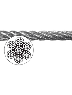 Трос нержавеющий 7х19, 4 мм