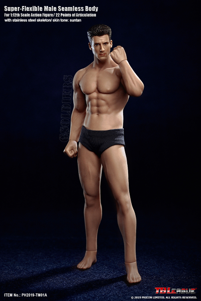 Супер-подвижное бесшовное тело 1/12 scale Super Flexible Male Seamless Body PH2019-TM01A TBLeague
