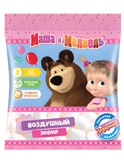 Воздушный зефир  МАША И МЕДВЕДЬ  80гр (20) (подходит для десертов и какао)