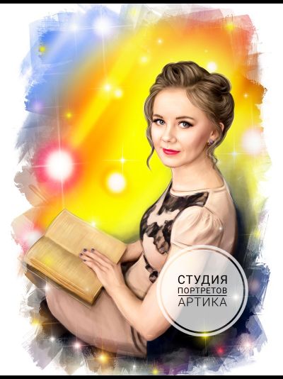 Портрет в Стиле Реализм 1 Человек