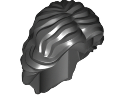 Minifigure, Hair Female Mid-Length Wavy with Center Part, Black (90396 / 6033993 / 6152300 / 6407188)