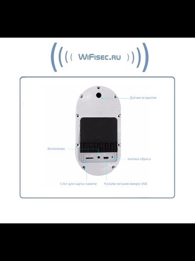 Автономная WiFi вызывная панель - видеодомофон с DVR. HD 960p